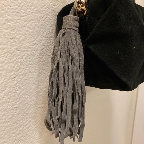 H&M suede square crossbody with grey tassel - Picture 3 of 10